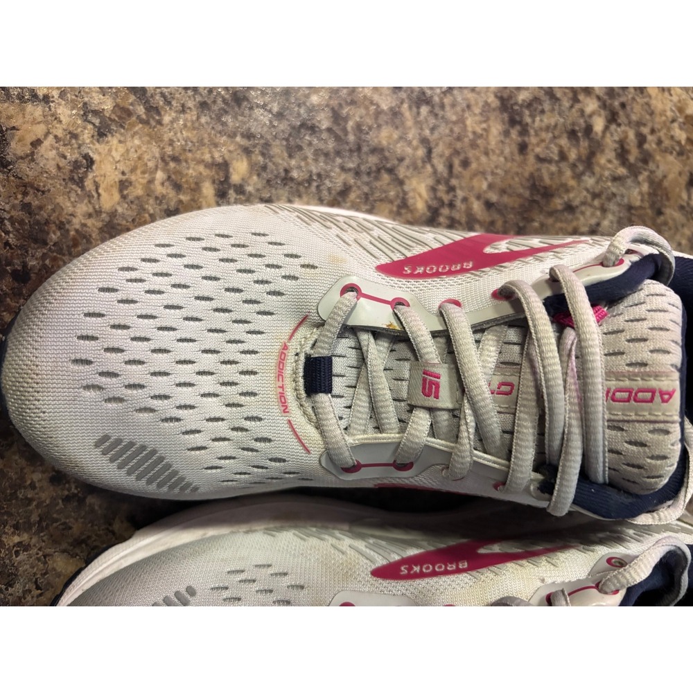 Brooks Addiction GTS 15 Womens Running Shoes Grey Pink 1203521B054 Size 9 B - Picture 2 of 16